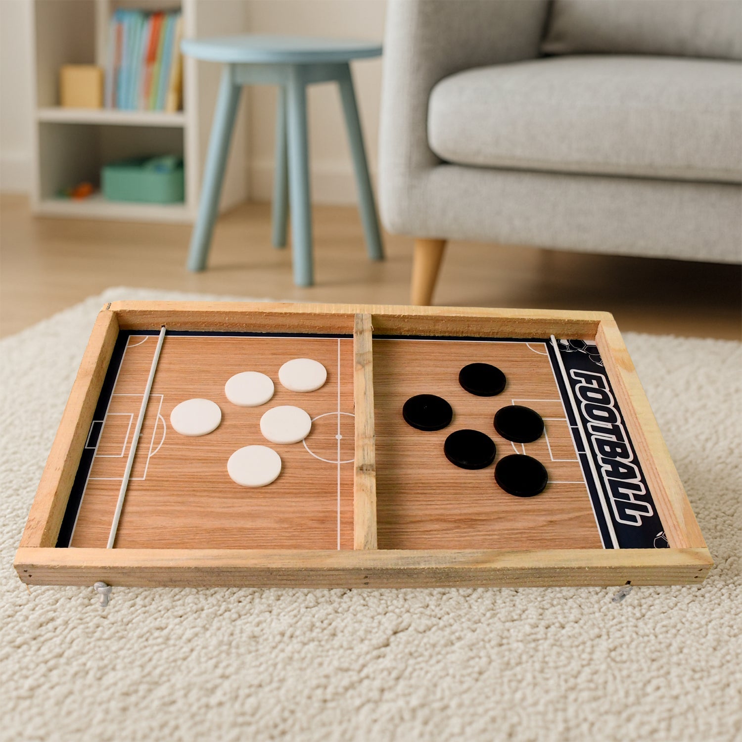 Wooden Board Game Set – Ludo, Snakes & Ladders, and Desktop Football (3-in-1) Wooden Board Game Set – Ludo, Snakes & Ladders, and Desktop Football (3-in-1)